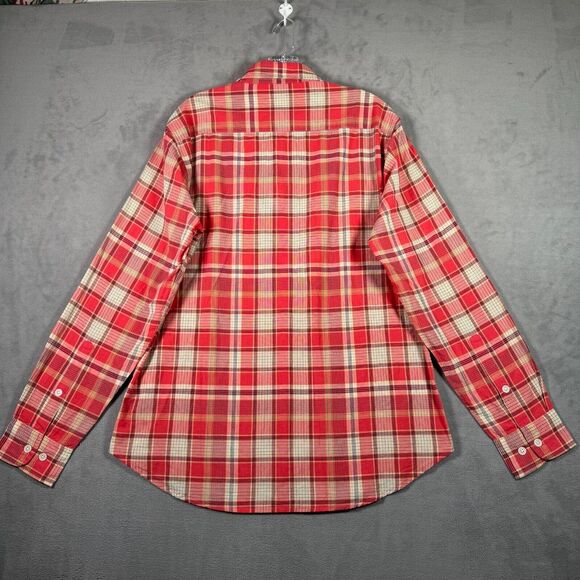 Bonobos Mens Button Up Shirt L Red Yellow Plaid Slim Fit Long Sleeve Western NEW - Picture 2 of 10